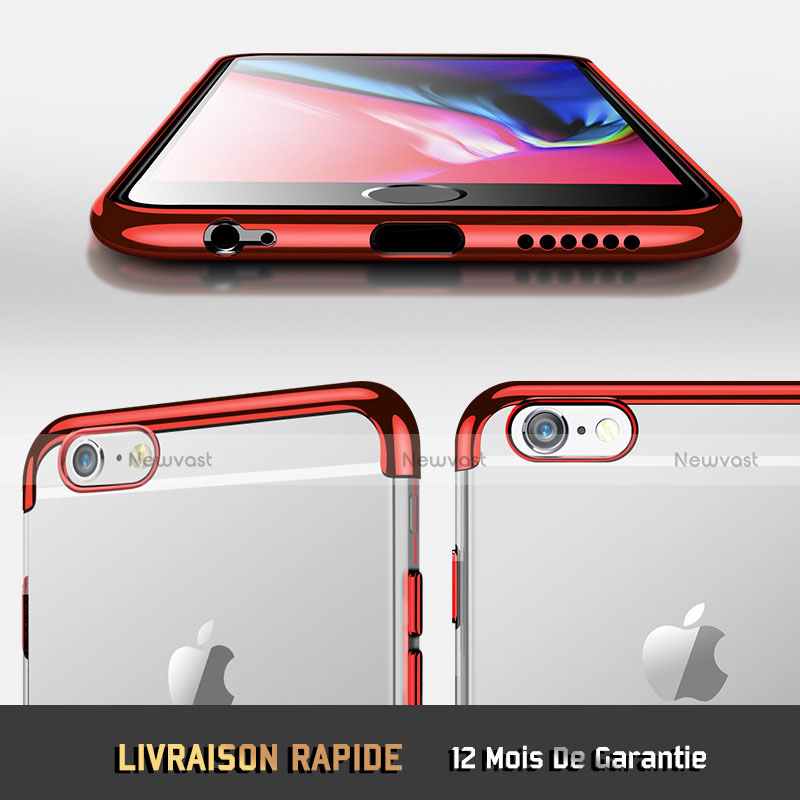 Ultra-thin Transparent TPU Soft Case H05 for Apple iPhone 6 Red