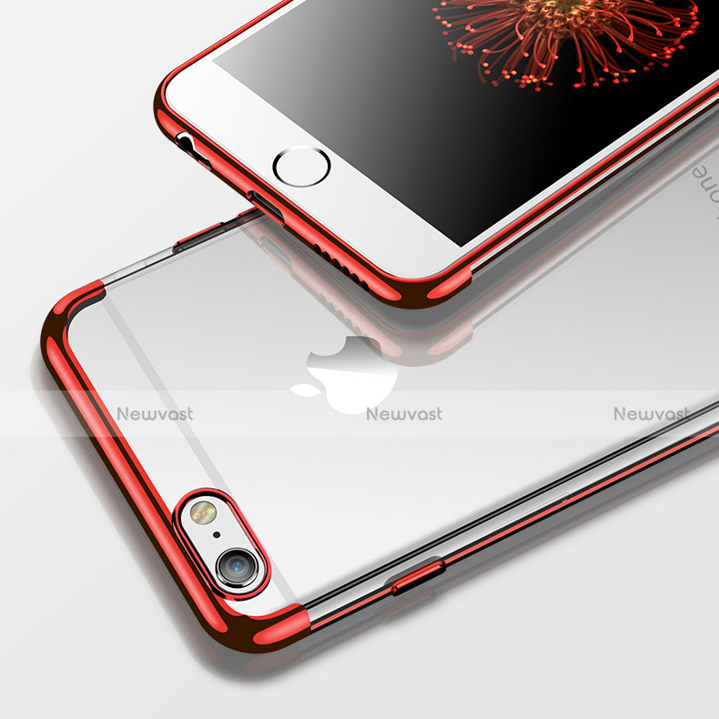 Ultra-thin Transparent TPU Soft Case H05 for Apple iPhone 6 Red