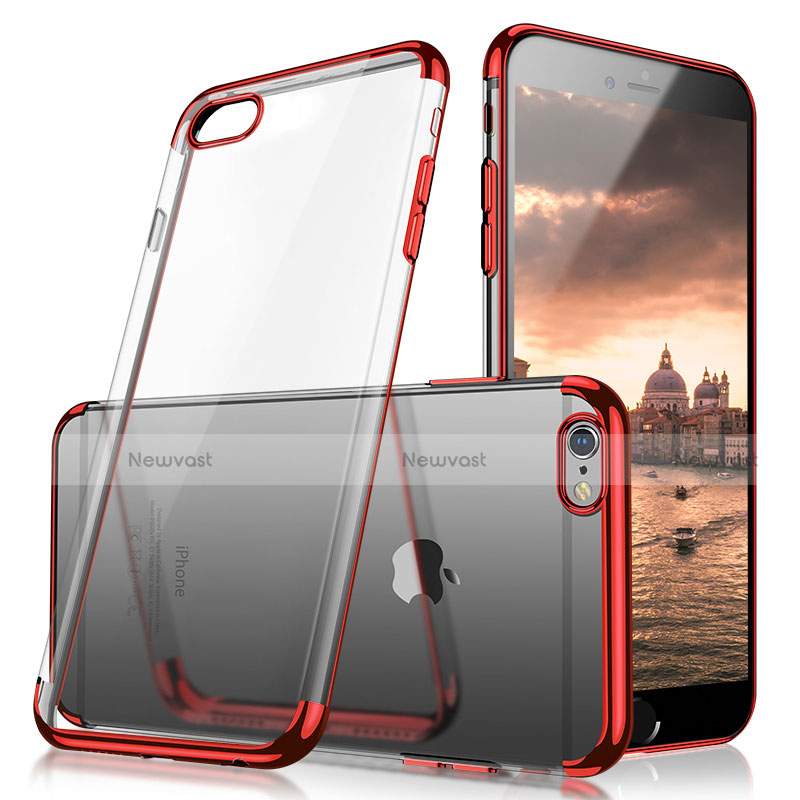 Ultra-thin Transparent TPU Soft Case H05 for Apple iPhone 6S Red