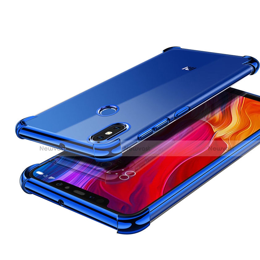 Ultra-thin Transparent TPU Soft Case H05 for Xiaomi Mi 8 Blue