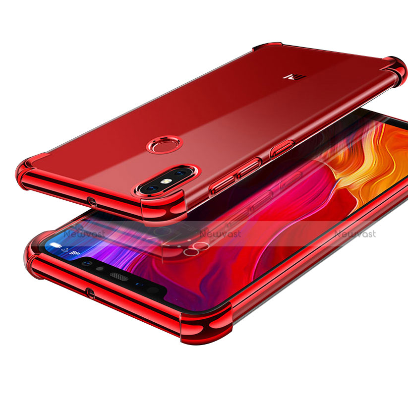 Ultra-thin Transparent TPU Soft Case H05 for Xiaomi Mi 8 Red