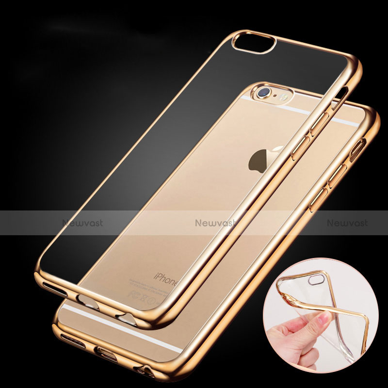 Ultra-thin Transparent TPU Soft Case H06 for Apple iPhone 6 Gold