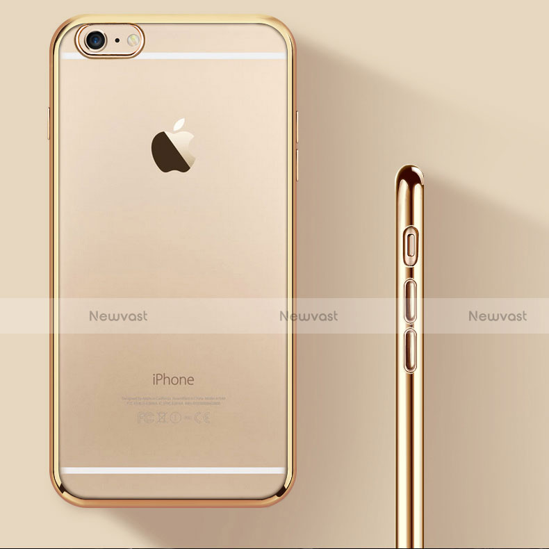 Ultra-thin Transparent TPU Soft Case H06 for Apple iPhone 6 Gold