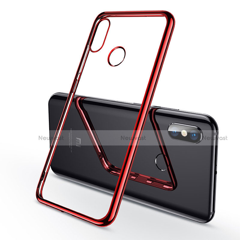 Ultra-thin Transparent TPU Soft Case H06 for Xiaomi Mi 8 Red