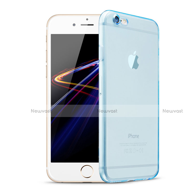 Ultra-thin Transparent TPU Soft Case H08 for Apple iPhone 6 Blue