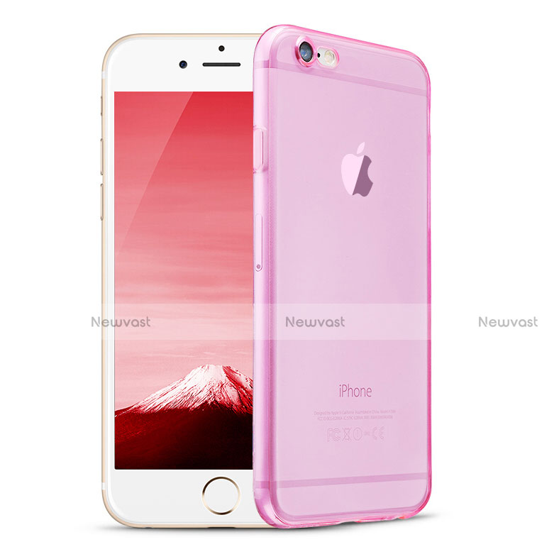 Ultra-thin Transparent TPU Soft Case H08 for Apple iPhone 6 Pink