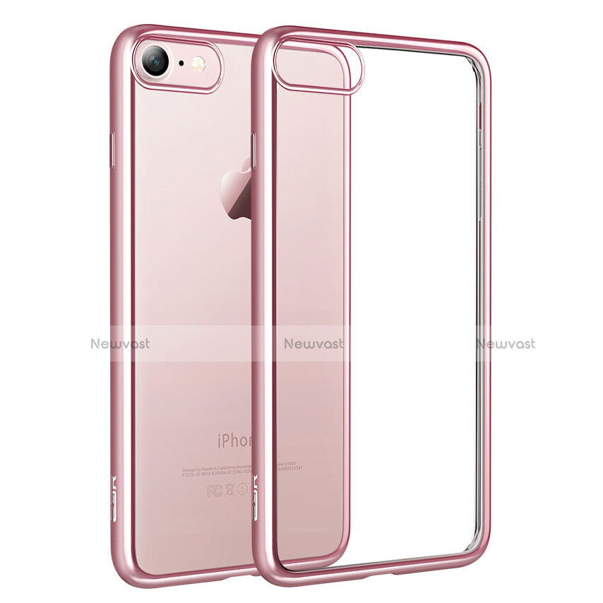 Ultra-thin Transparent TPU Soft Case H11 for Apple iPhone 7 Rose Gold