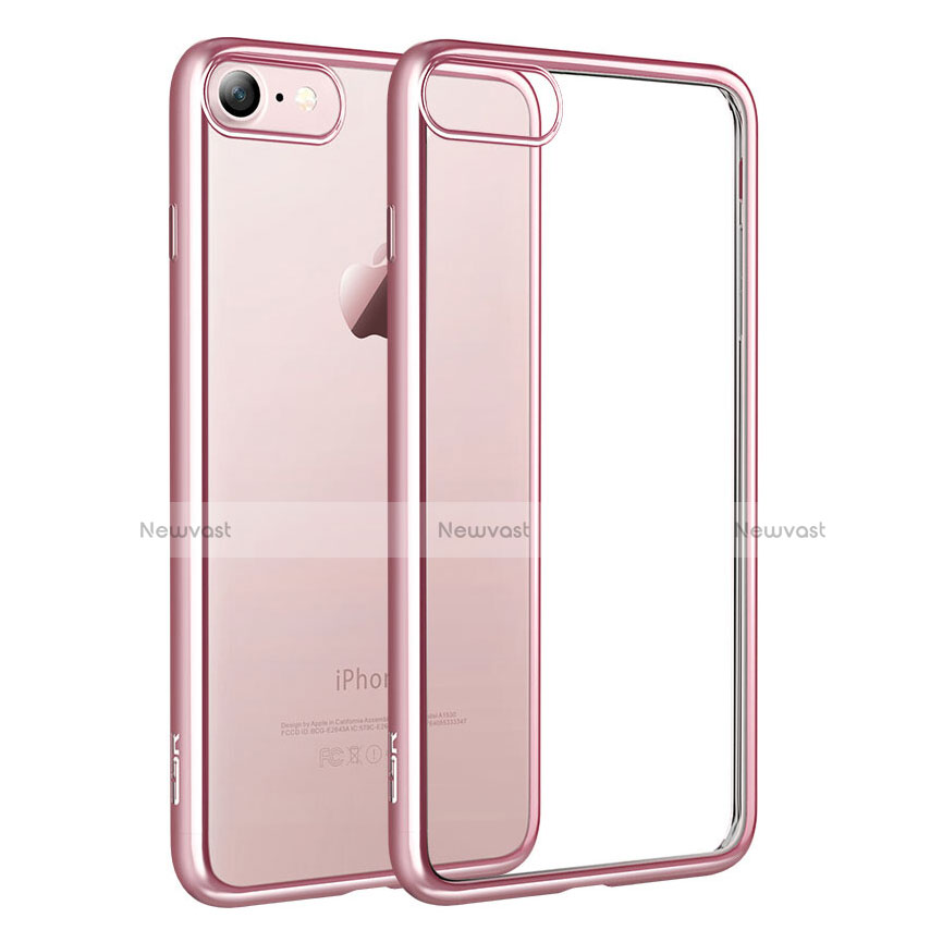 Ultra-thin Transparent TPU Soft Case H11 for Apple iPhone SE (2020) Rose Gold