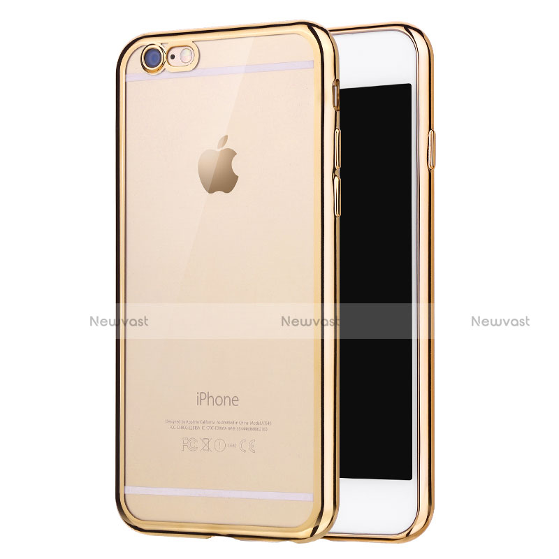 Ultra-thin Transparent TPU Soft Case H16 for Apple iPhone 6 Gold