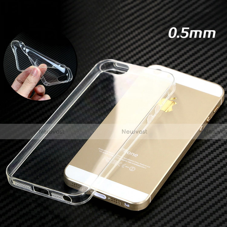 Ultra-thin Transparent TPU Soft Case HT01 for Apple iPhone 5S Clear