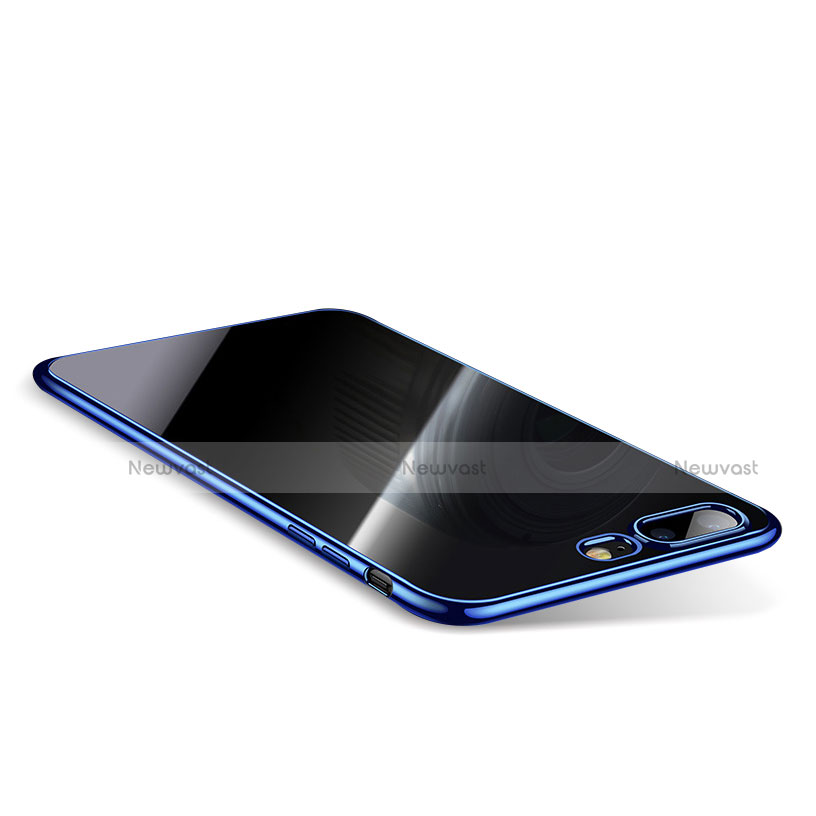 Ultra-thin Transparent TPU Soft Case Q01 for Apple iPhone 7 Plus Blue