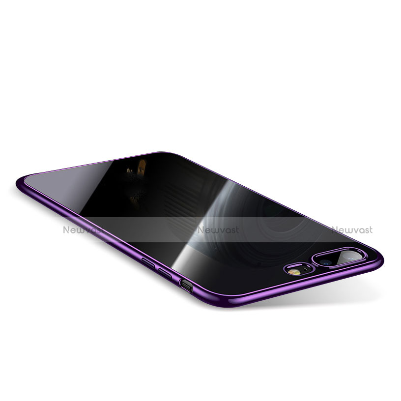 Ultra-thin Transparent TPU Soft Case Q01 for Apple iPhone 7 Plus Purple