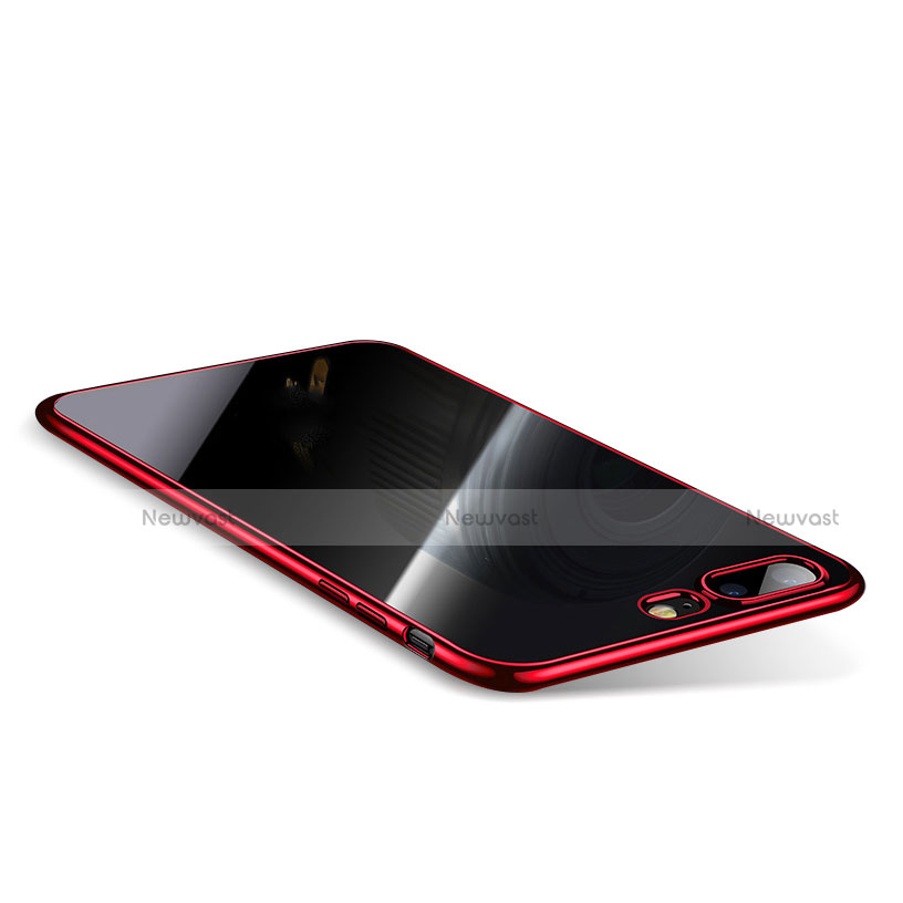 Ultra-thin Transparent TPU Soft Case Q01 for Apple iPhone 8 Plus Red