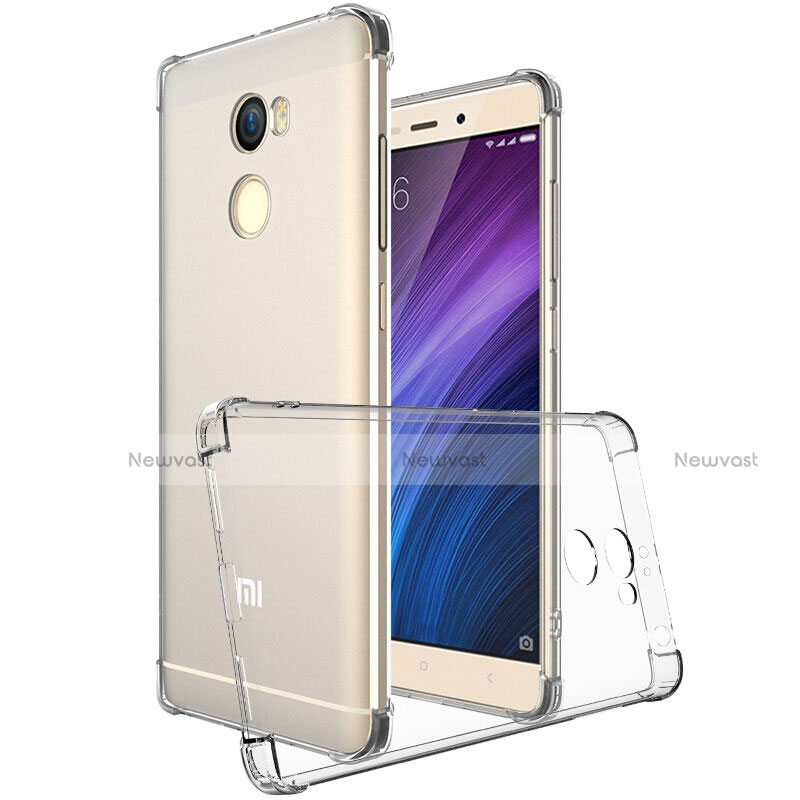 Ultra-thin Transparent TPU Soft Case Q04 for Xiaomi Redmi 4 Standard Edition Clear