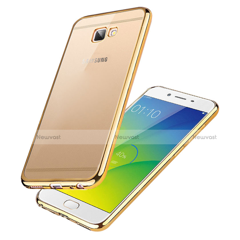 Ultra-thin Transparent TPU Soft Case R01 for Samsung Galaxy J7 Prime Gold