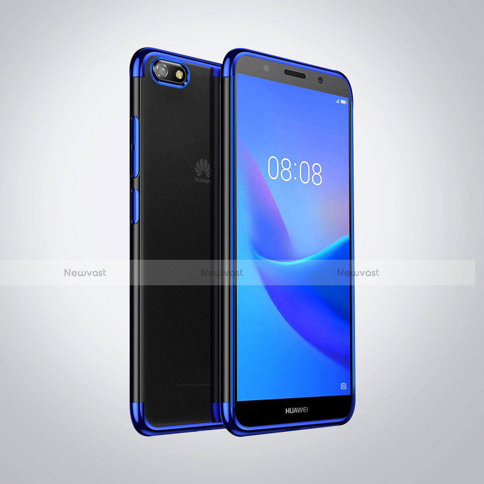 Ultra-thin Transparent TPU Soft Case S01 for Huawei Honor Play 7 Blue