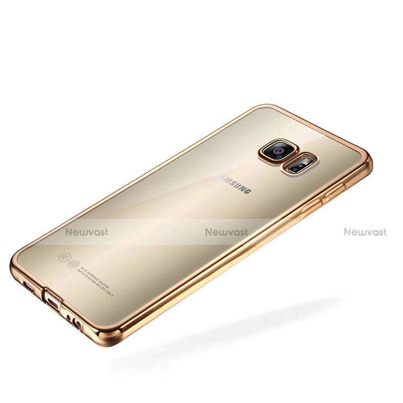 Ultra-thin Transparent TPU Soft Case S01 for Samsung Galaxy S6 Edge+ Plus SM-G928F Gold