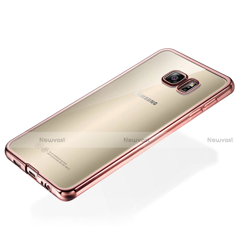 Ultra-thin Transparent TPU Soft Case S01 for Samsung Galaxy S6 Edge+ Plus SM-G928F Rose Gold