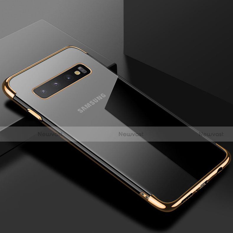 Ultra-thin Transparent TPU Soft Case S03 for Samsung Galaxy S10 5G Gold