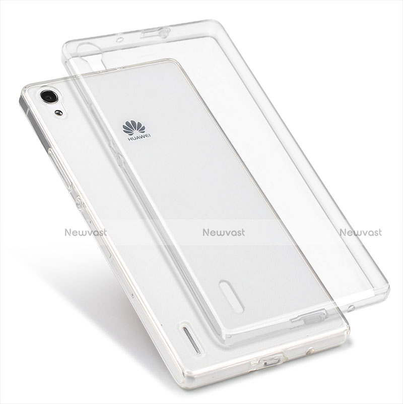 Ultra-thin Transparent TPU Soft Case T02 for Huawei Ascend P7 Clear