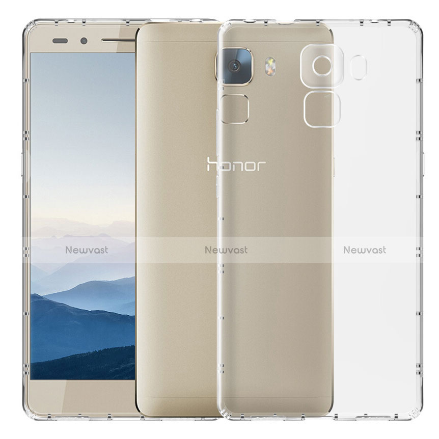 Ultra-thin Transparent TPU Soft Case T02 for Huawei Honor 7 Dual SIM Clear