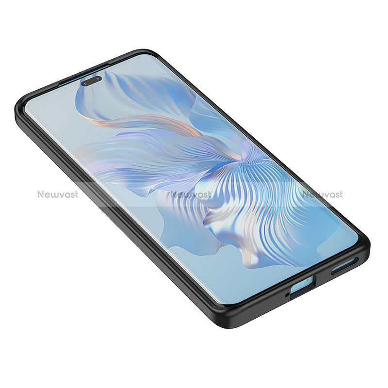 Ultra-thin Transparent TPU Soft Case T02 for Huawei Honor 80 Pro Flat 5G Black