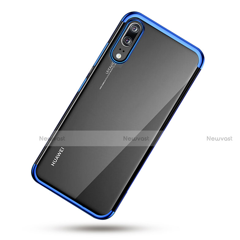 Ultra-thin Transparent TPU Soft Case T02 for Huawei P20 Blue