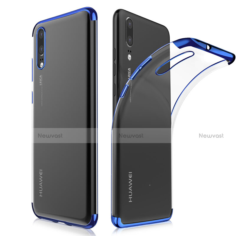 Ultra-thin Transparent TPU Soft Case T02 for Huawei P20 Blue