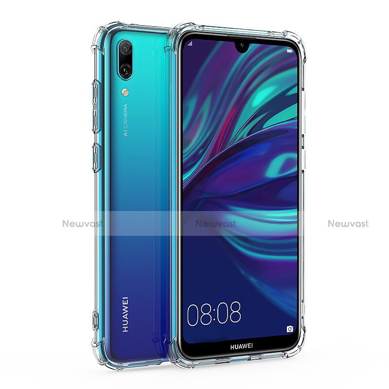 Ultra-thin Transparent TPU Soft Case T02 for Huawei Y7 Prime (2019) Clear