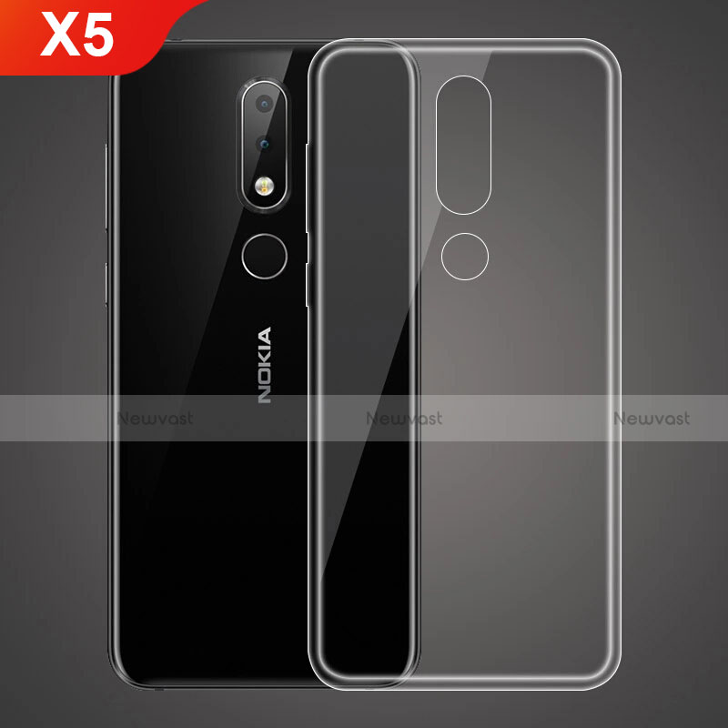 Ultra-thin Transparent TPU Soft Case T02 for Nokia X5 Clear