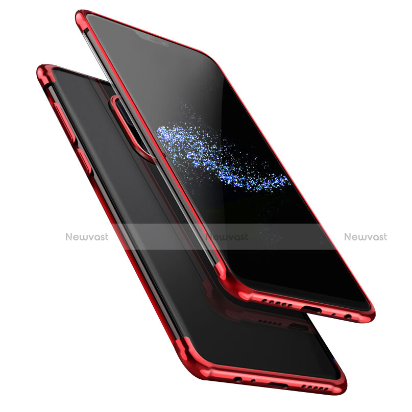 Ultra-thin Transparent TPU Soft Case T02 for OnePlus 6 Red