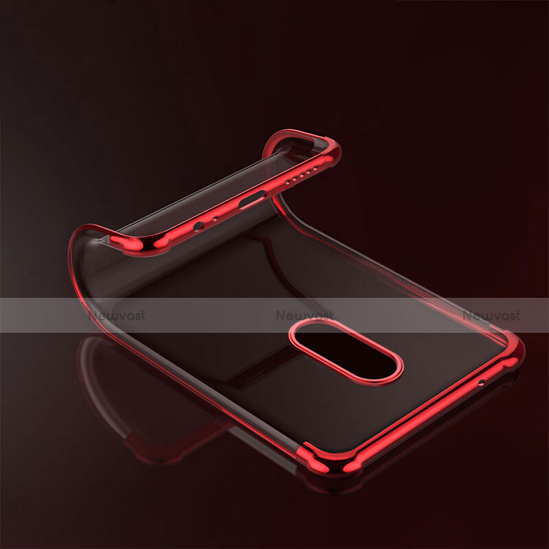 Ultra-thin Transparent TPU Soft Case T02 for OnePlus 6 Red