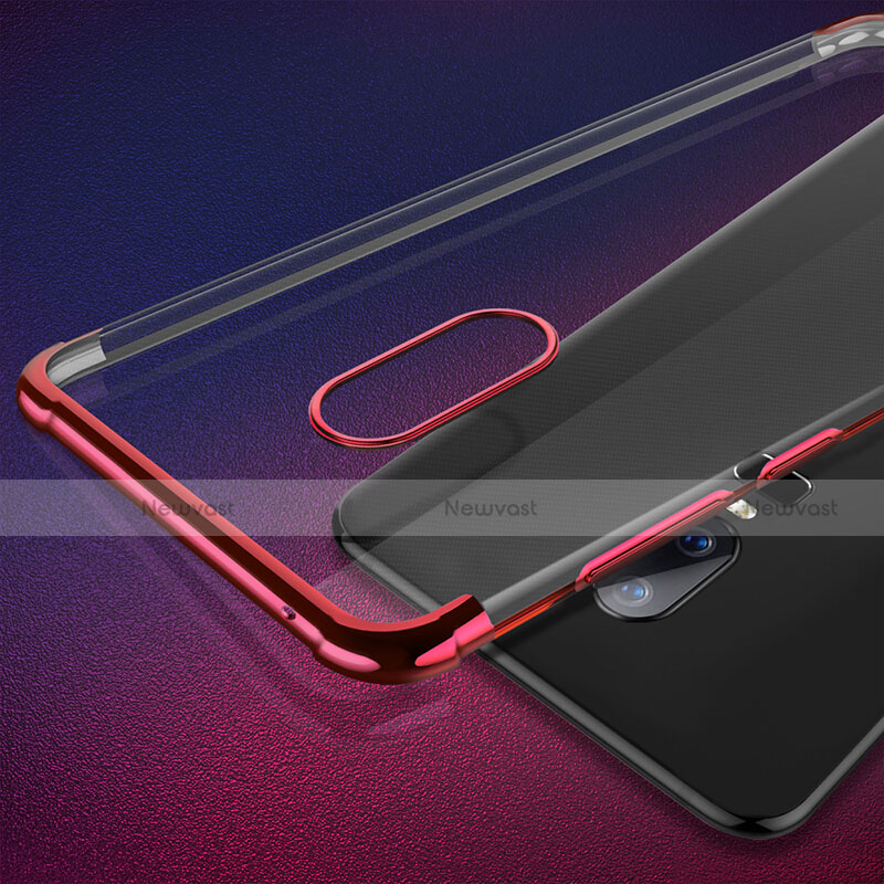 Ultra-thin Transparent TPU Soft Case T02 for OnePlus 6 Red