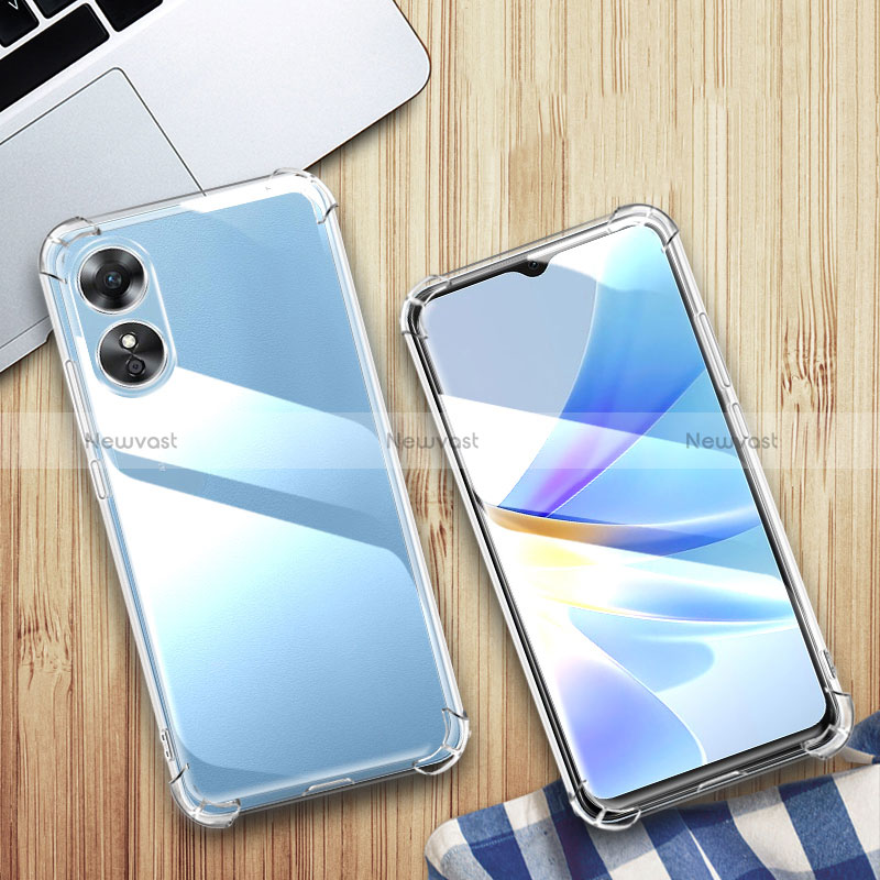 Ultra-thin Transparent TPU Soft Case T02 for Oppo A17 Clear