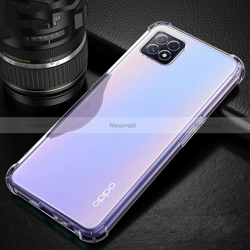 Ultra-thin Transparent TPU Soft Case T02 for Oppo A53 5G Clear