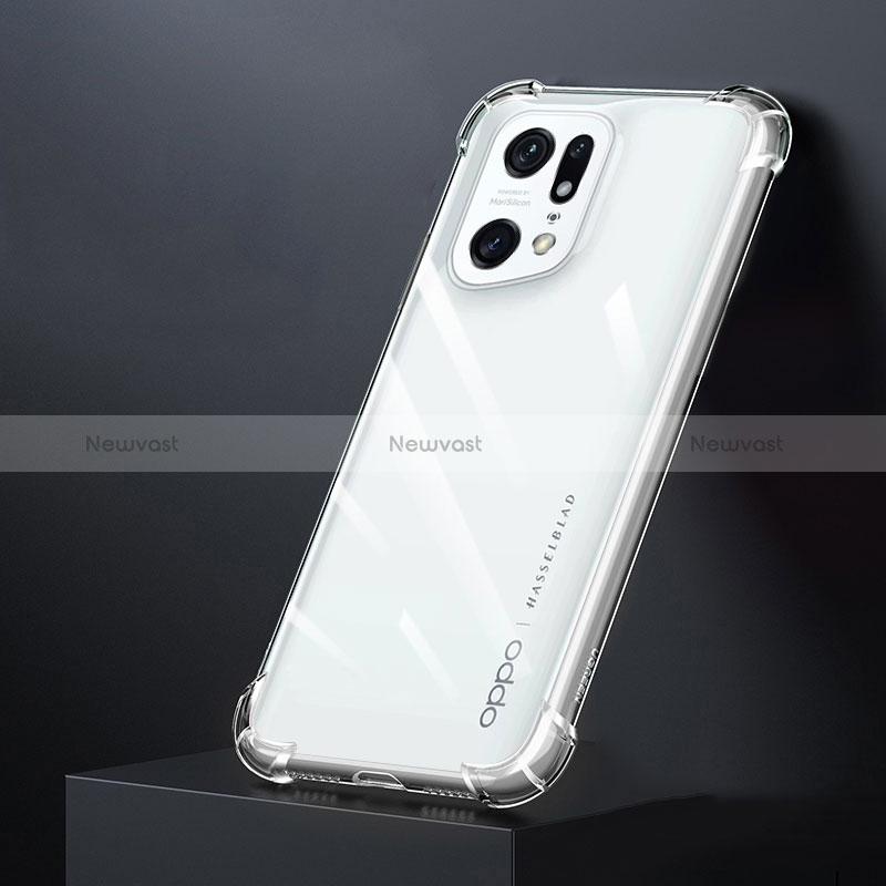 Ultra-thin Transparent TPU Soft Case T02 for Oppo Find X5 5G Clear