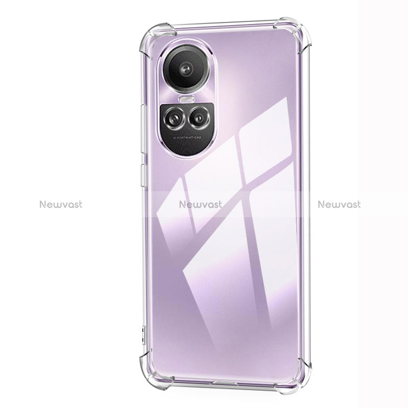 Ultra-thin Transparent TPU Soft Case T02 for Oppo Reno10 5G Clear