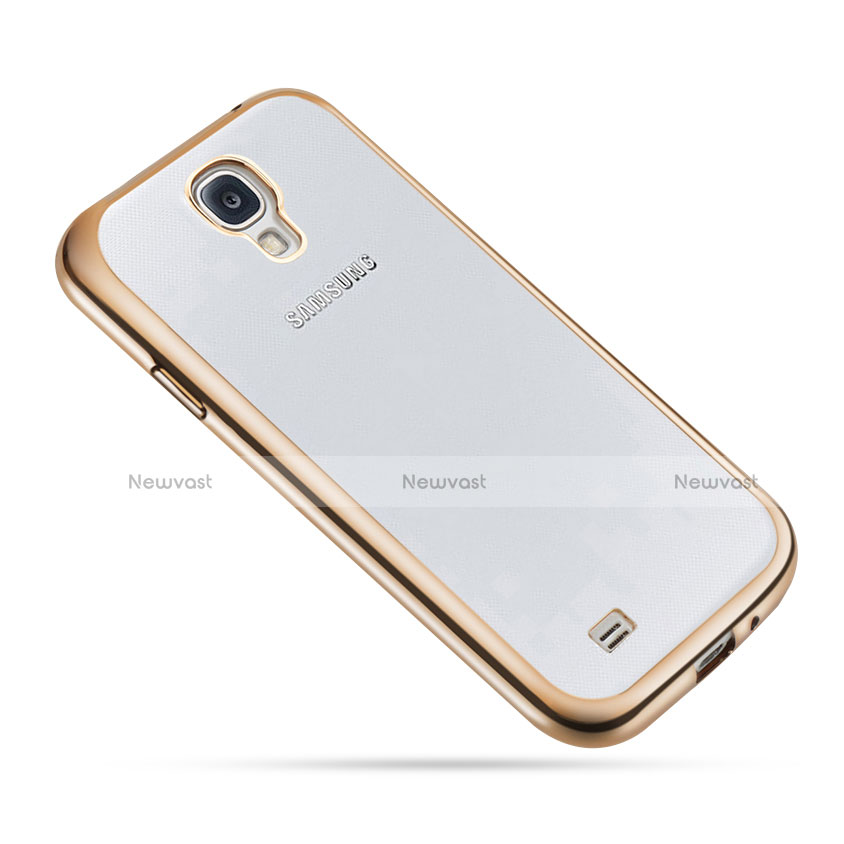 Ultra-thin Transparent TPU Soft Case T02 for Samsung Galaxy S4 i9500 i9505 Gold