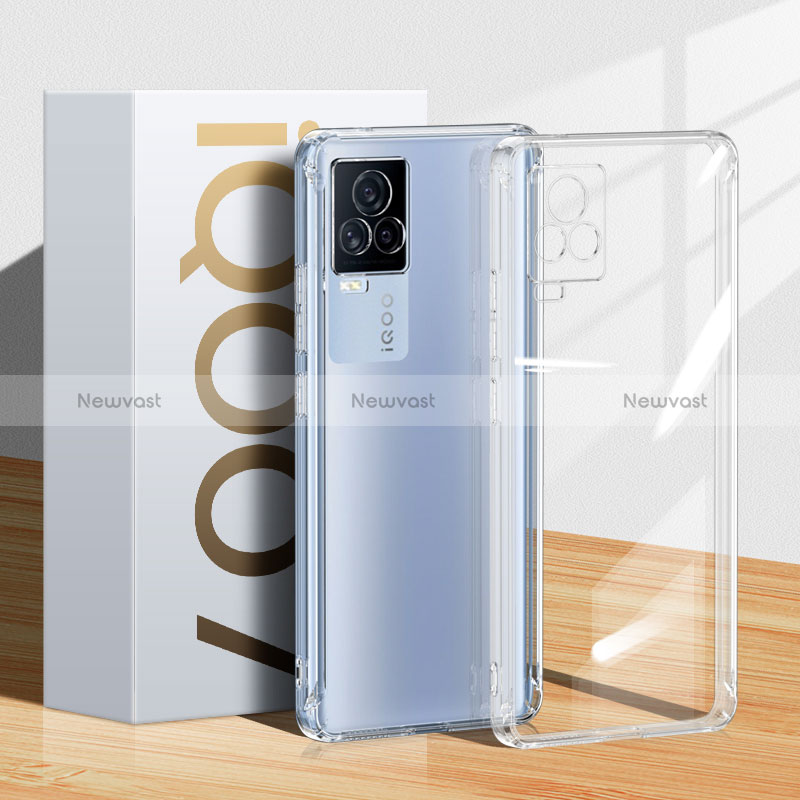 Ultra-thin Transparent TPU Soft Case T02 for Vivo iQOO 7 5G Clear