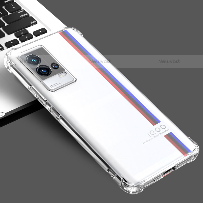 Ultra-thin Transparent TPU Soft Case T02 for Vivo iQOO 8 Pro 5G Clear