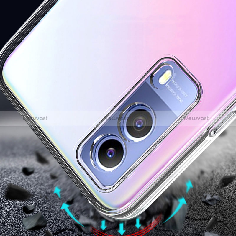 Ultra-thin Transparent TPU Soft Case T02 for Vivo iQOO Z5x 5G Clear