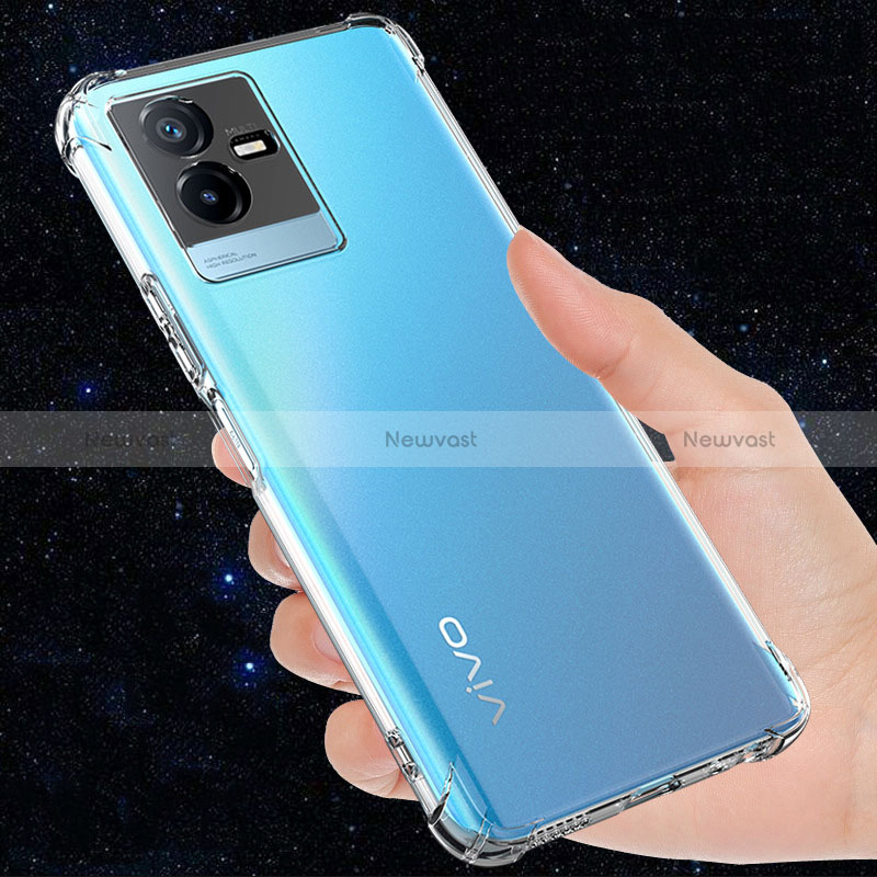 Ultra-thin Transparent TPU Soft Case T02 for Vivo iQOO Z6x Clear