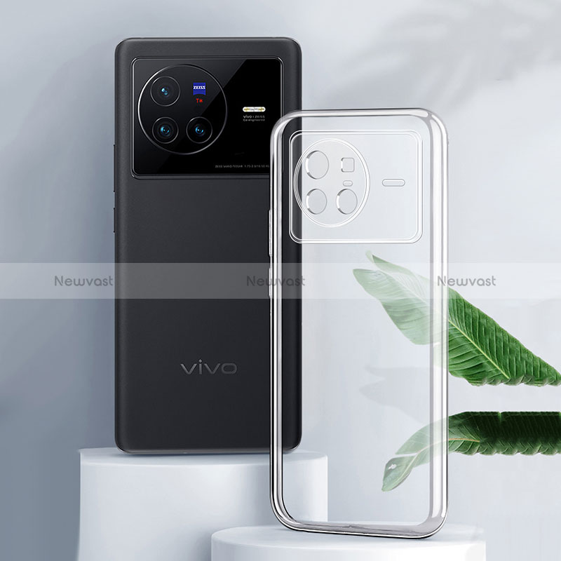 Ultra-thin Transparent TPU Soft Case T02 for Vivo X80 5G Clear