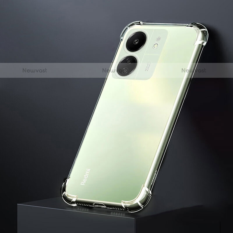 Ultra-thin Transparent TPU Soft Case T02 for Xiaomi Poco C65 Clear