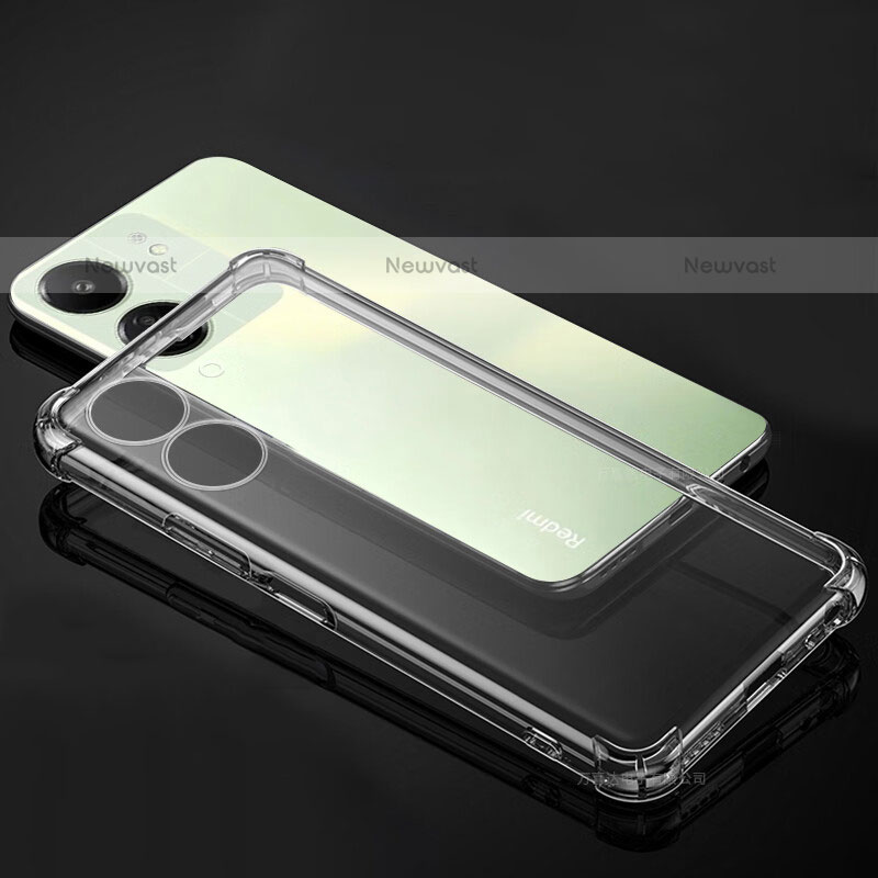 Ultra-thin Transparent TPU Soft Case T02 for Xiaomi Poco C65 Clear