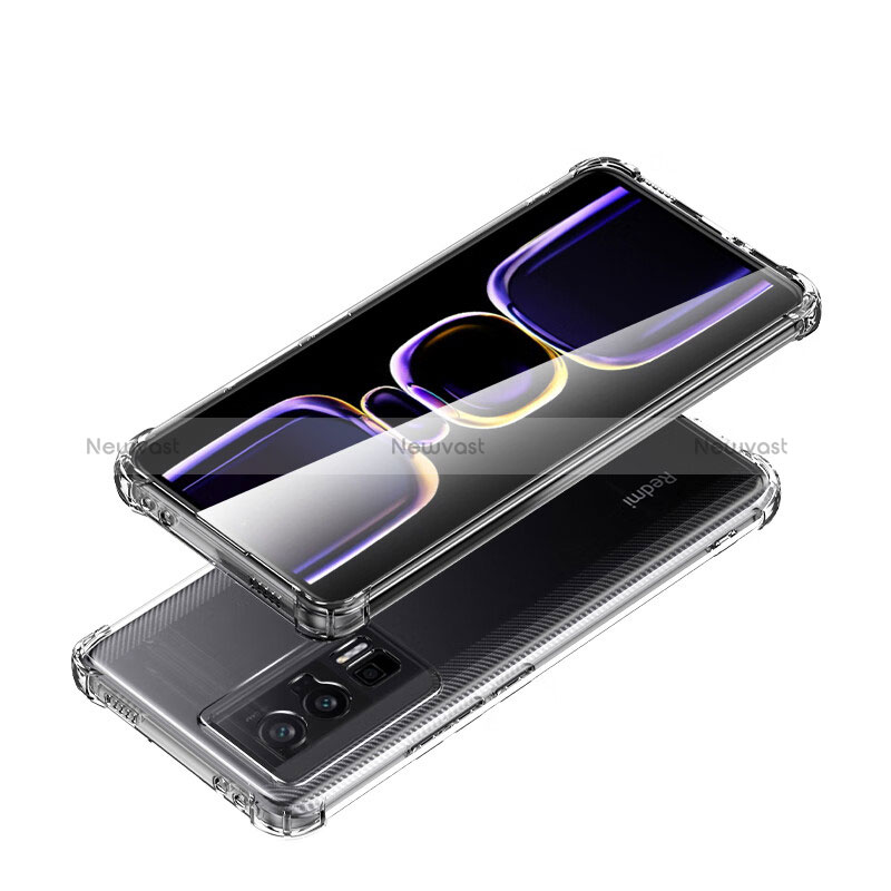 Ultra-thin Transparent TPU Soft Case T02 for Xiaomi Poco F5 Pro 5G Clear