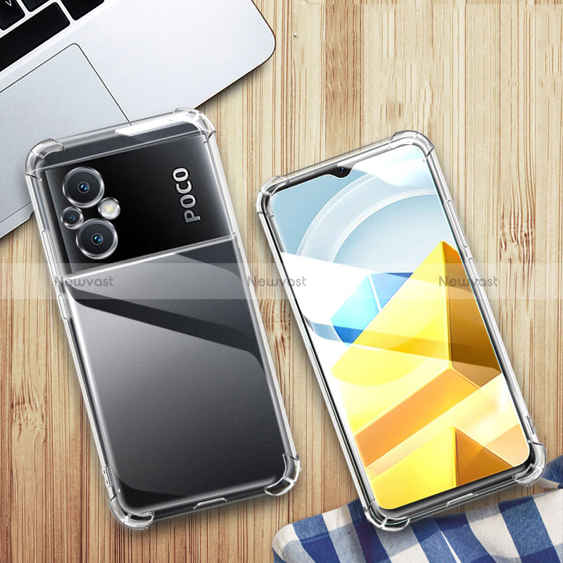 Ultra-thin Transparent TPU Soft Case T02 for Xiaomi Poco M5 4G Clear