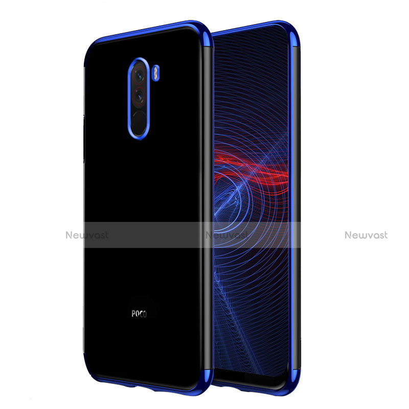 Ultra-thin Transparent TPU Soft Case T02 for Xiaomi Pocophone F1 Blue