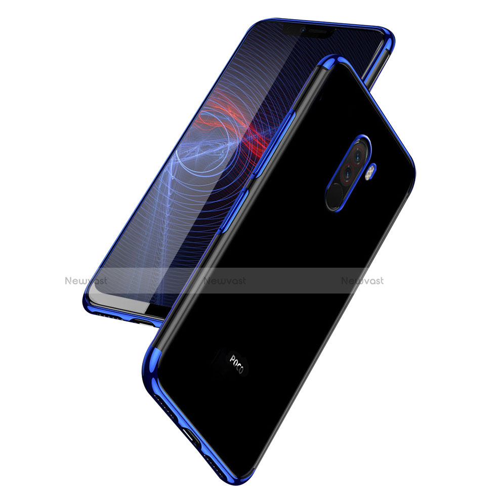 Ultra-thin Transparent TPU Soft Case T02 for Xiaomi Pocophone F1 Blue