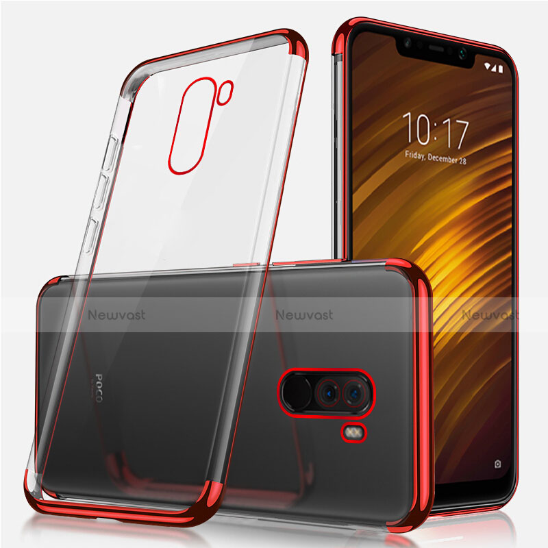 Ultra-thin Transparent TPU Soft Case T02 for Xiaomi Pocophone F1 Red